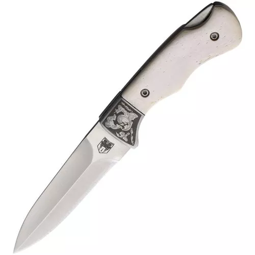 Cobratec Folding Push Dagger White with Sheath