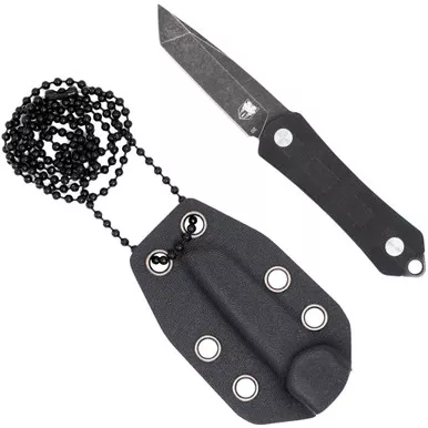 Cobratec Guardian Neck Knife Tanto Blade Small Black