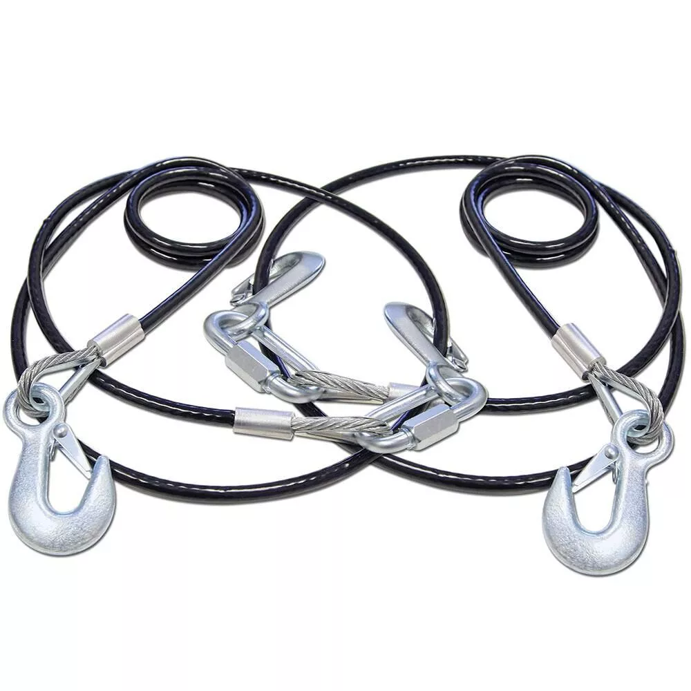 Coiled-to-Straight Safety Cables, Set of 2