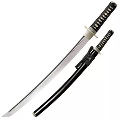 Cold Steel 88W Emperor Series Wakazashi 21" 1060 Carbon Blade, Samé (Ray Skin) Handle with Black Braid Cord and Brass Menuki