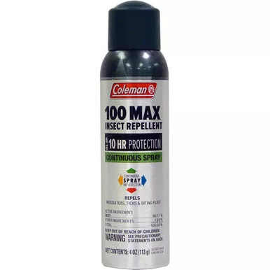 Coleman Max Insect Repellent 4oz - 100% Deet - Continuous Spray