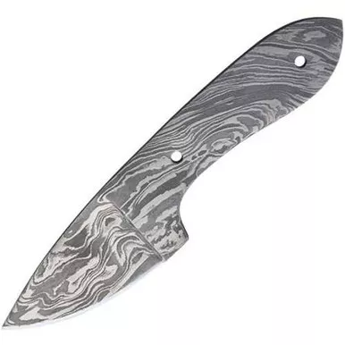 Compact Damascus Drop Point Blade Blank