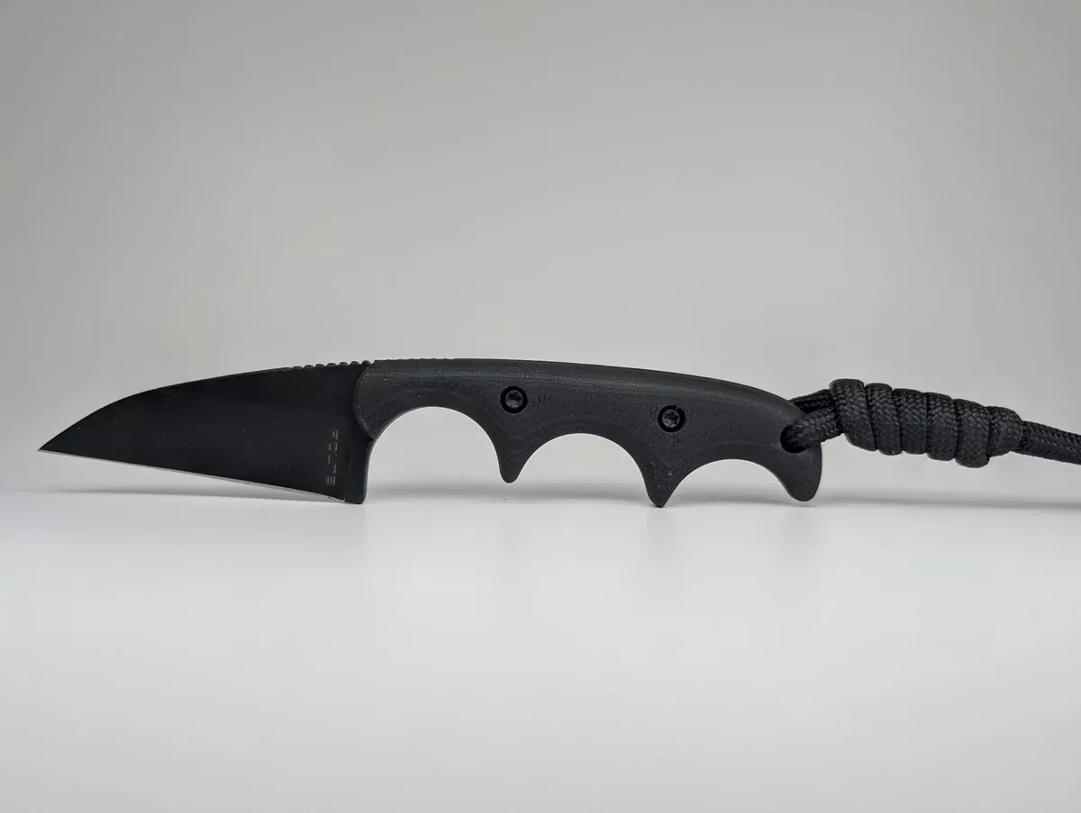 *Consignment* Alan Folts Wharny Minimalist CPM-154 Black G10 Fixed Blade Knife