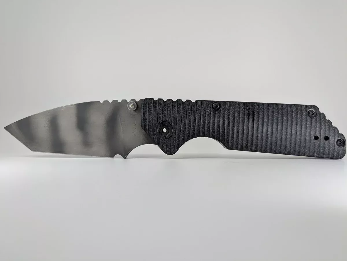 *Consignment* AR Groove Black G10 w/ Tiger Camo Blade Linerlock Folding Knife