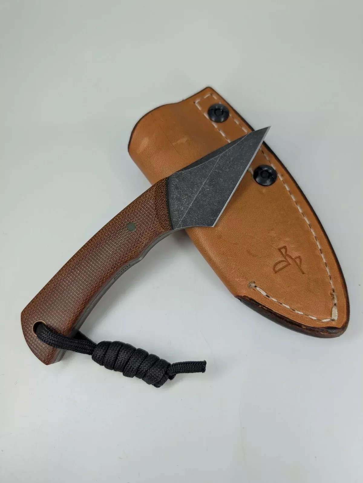 *Consignment* Ben Krein Kiridashi Custom Fixed Blade Nitro-V Chisel Grind