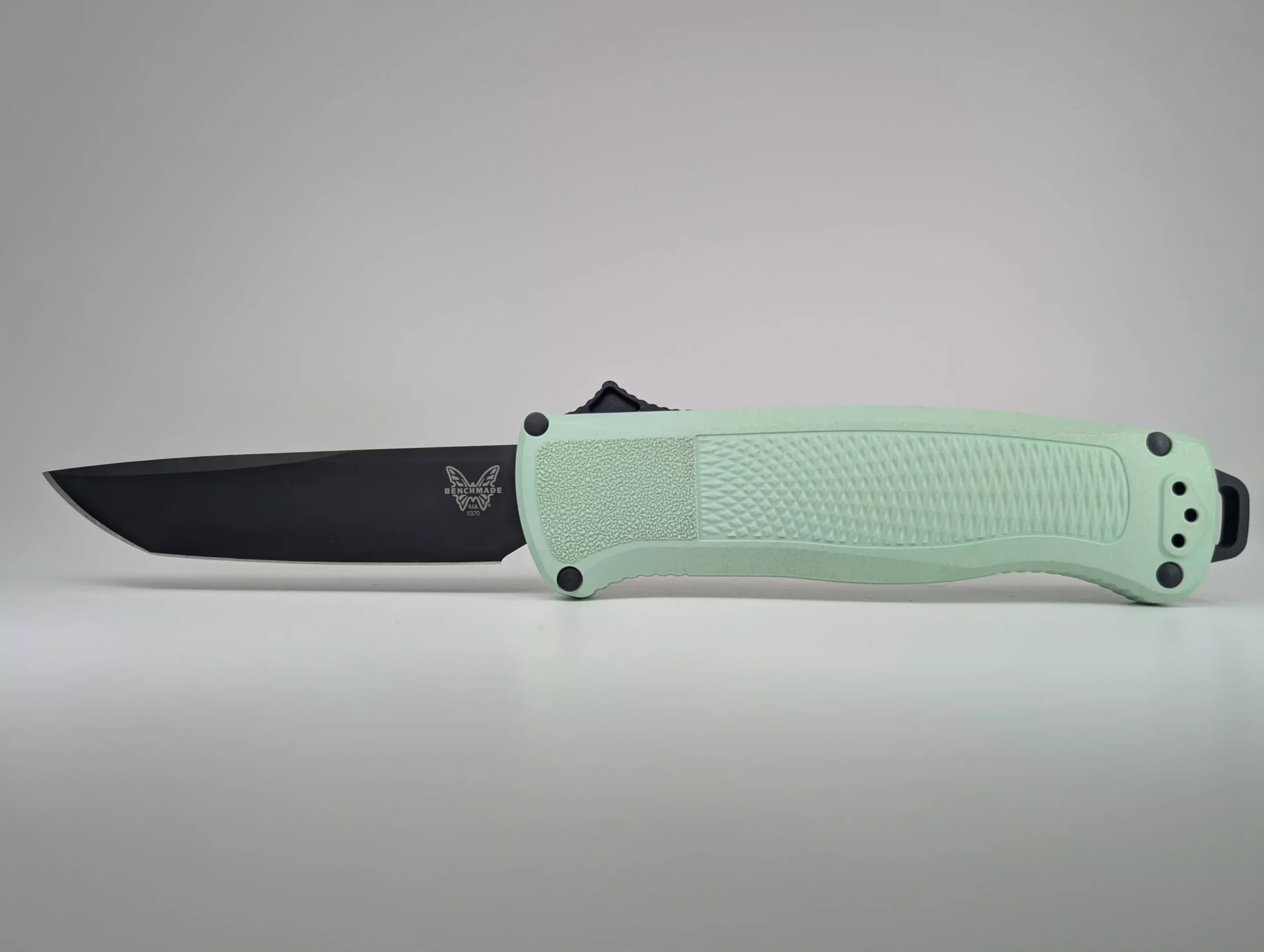 *Consignment* Benchmade Shootout Sea Foam Green Out the Front Knife