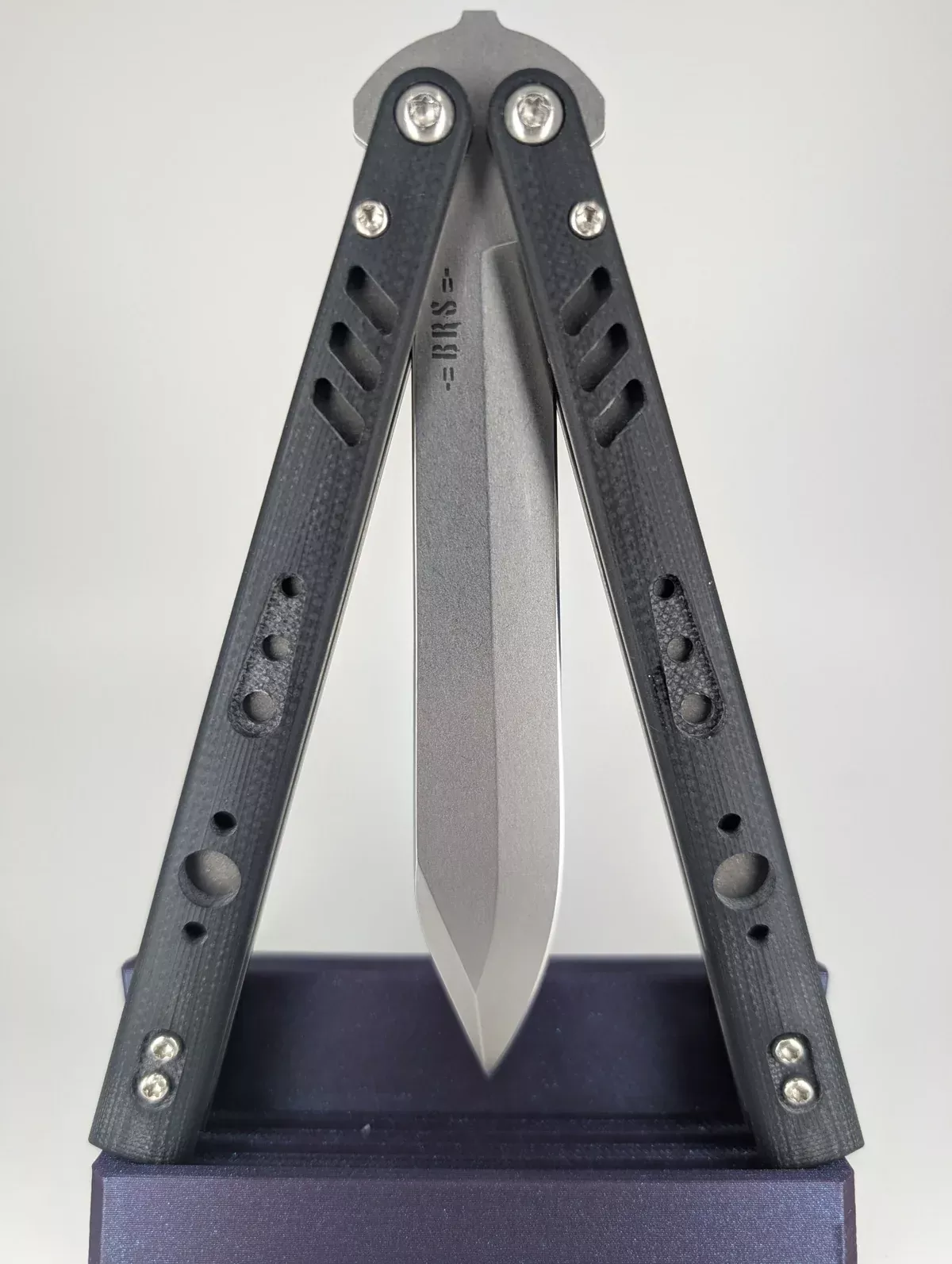 *Consignment* Bladerunner’s Systems Replicant ALT Blade Black G10 Spear Live Blade Balisong