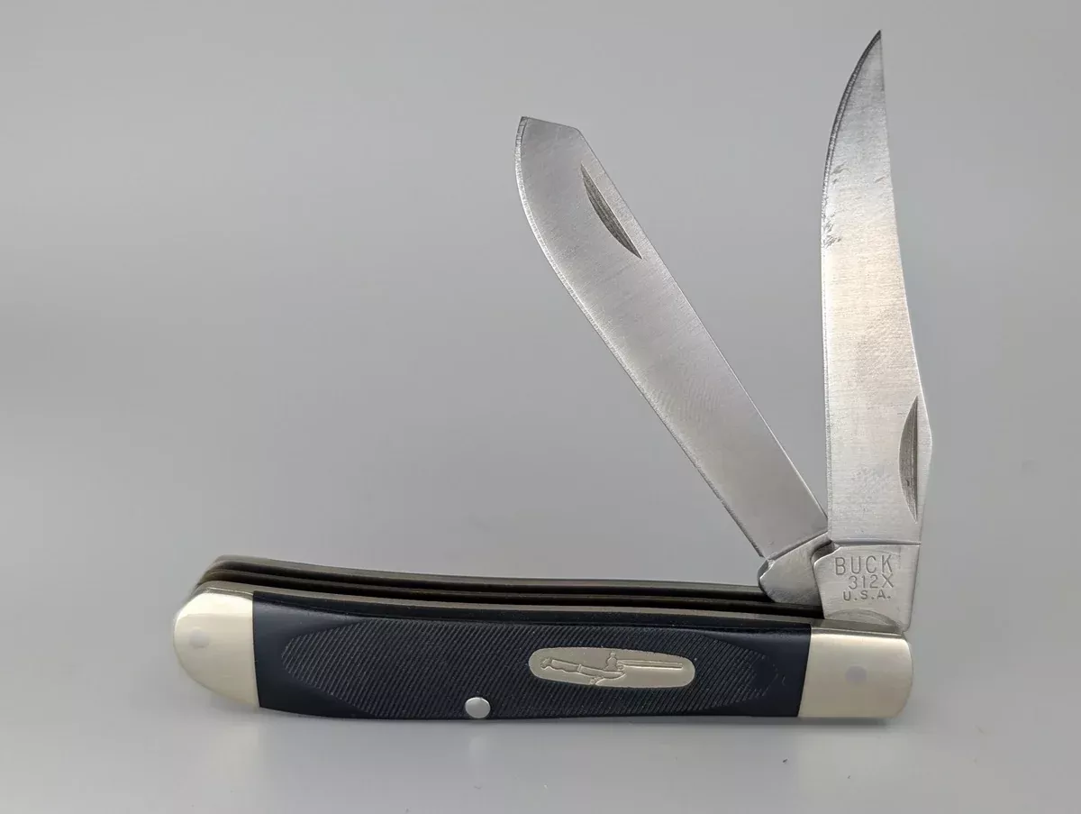 *Consignment* Buck Mini-Trapper Black Model 312 Pocket Knife