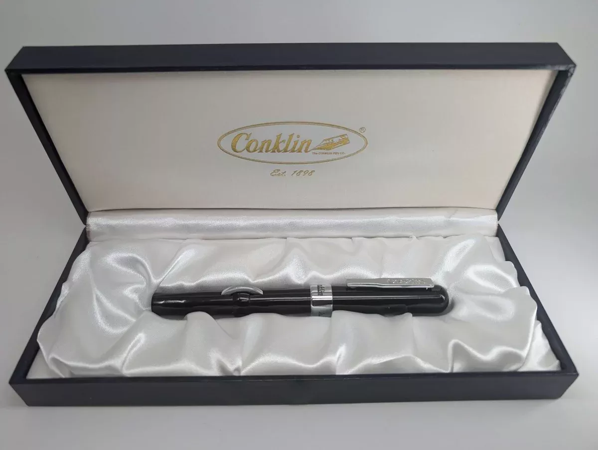 *Consignment* Conklin Mark Twain Black Crescent-Filler Fountain Pen