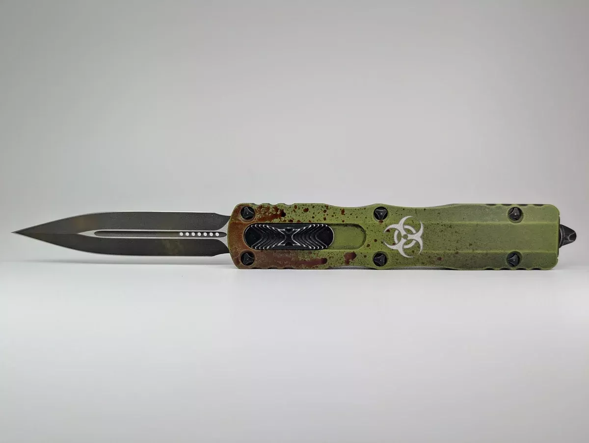 *Consignment* Dirac D/E Outbreak Signature Series Deep Engraved Out the Front Knife