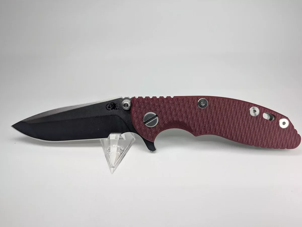 *Consignment* Hinderer XM-18 3.0″ Spanto Tri-Way Stonewash Red G10 Framelock Folding Knife
