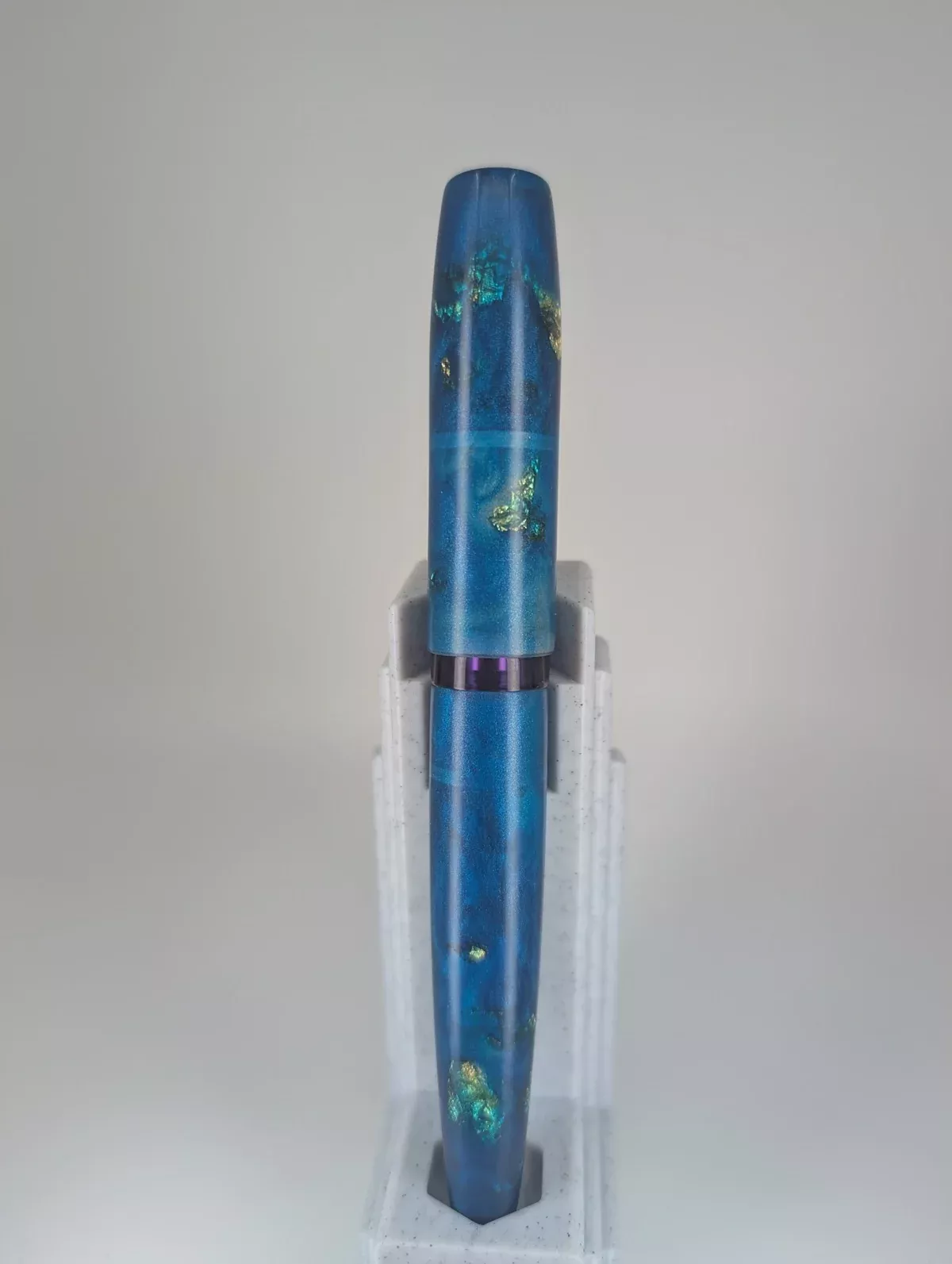 *Consignment* Karas Vertex Ti Blue Fountain Pen Fine Nib