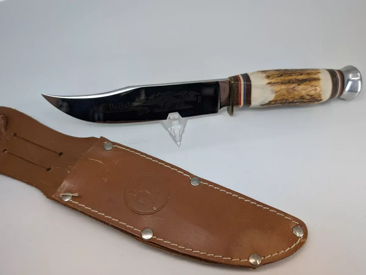 *Consignment* Kissing Crane 715 “Buffalo” Stag Fixed Blade Knife