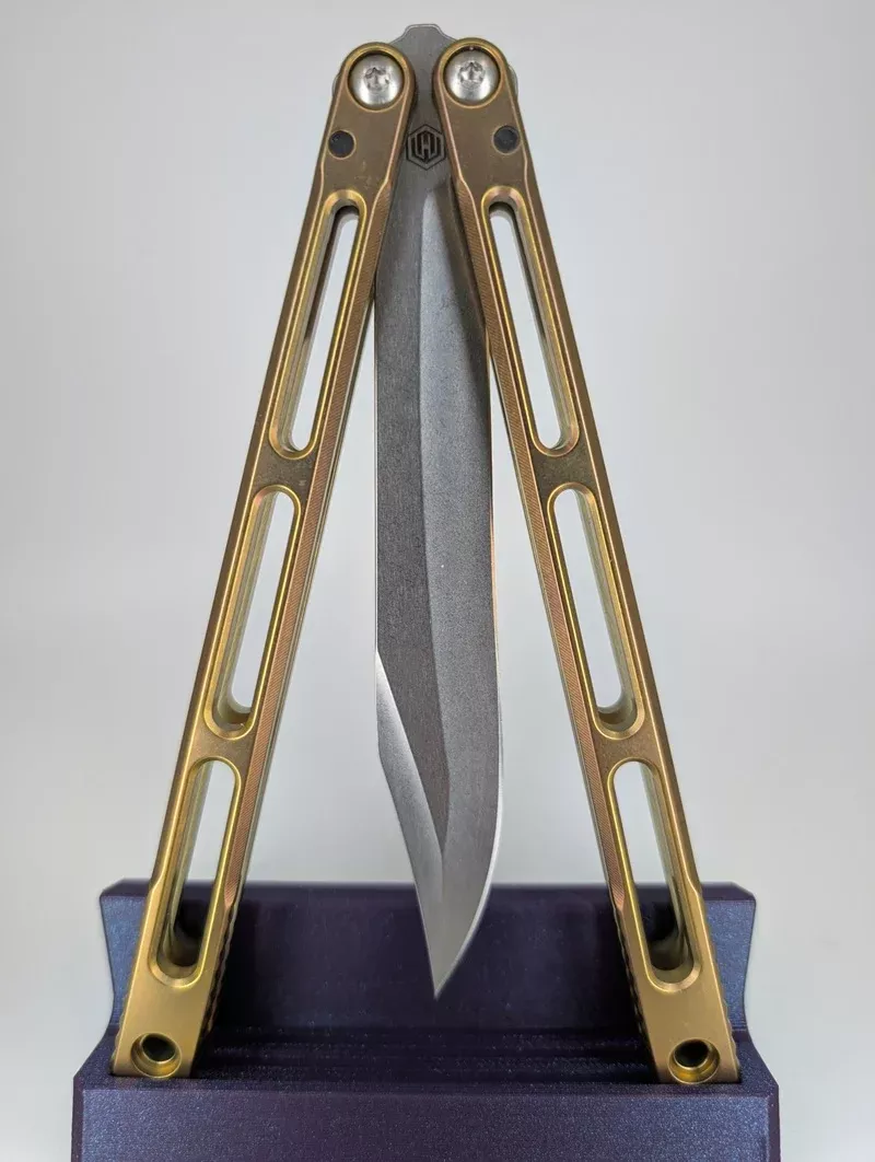 *Consignment* MachineWise SlifT V2 Gold Live Blade Balisong #241