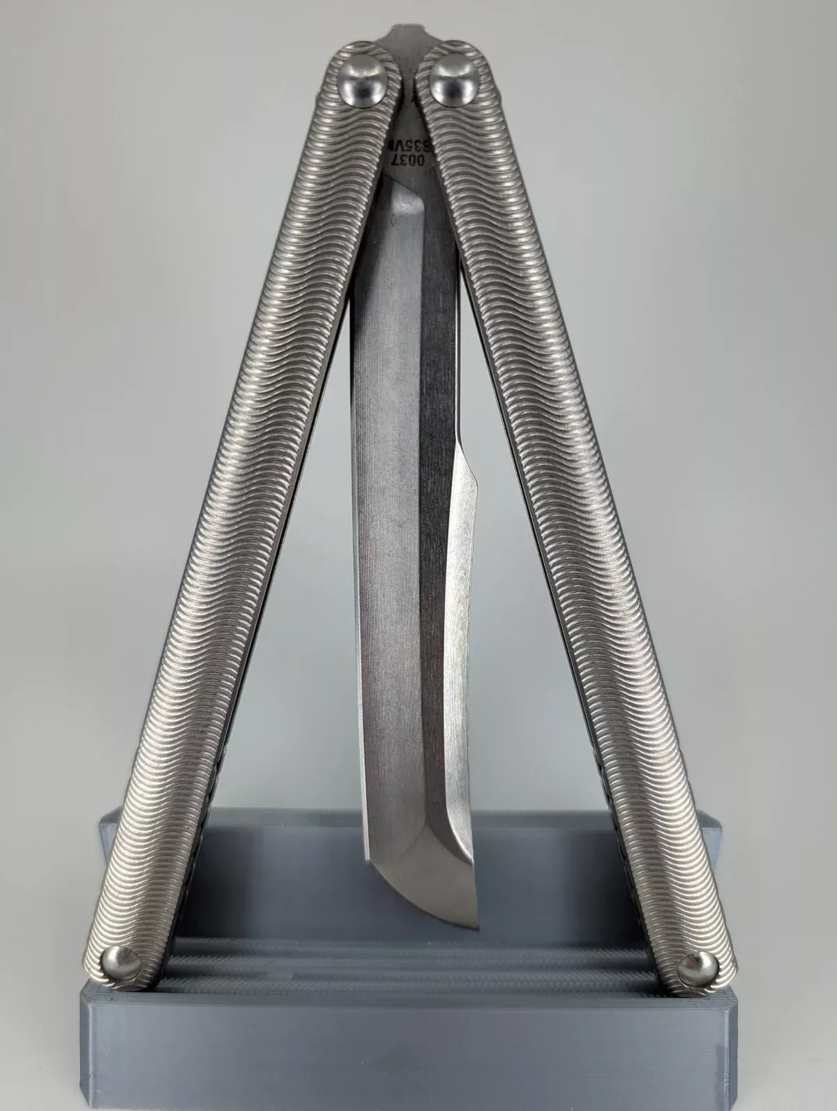 *Consignment* MachineWise Tottori Raw Titanium Live Blade Balisong
