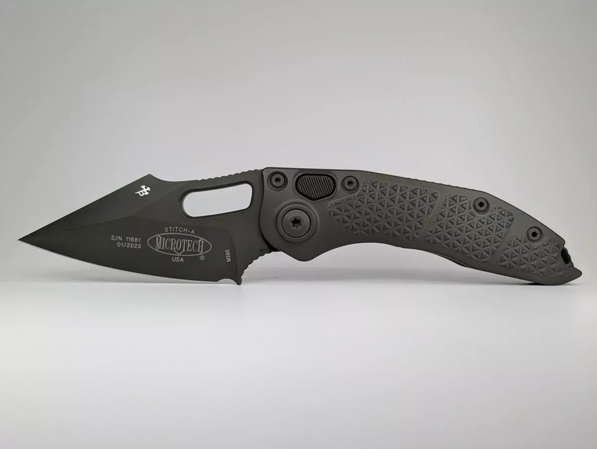 *Consignment* Microtech Stitch Auto S/E Cerakote OD Green Folding Knife