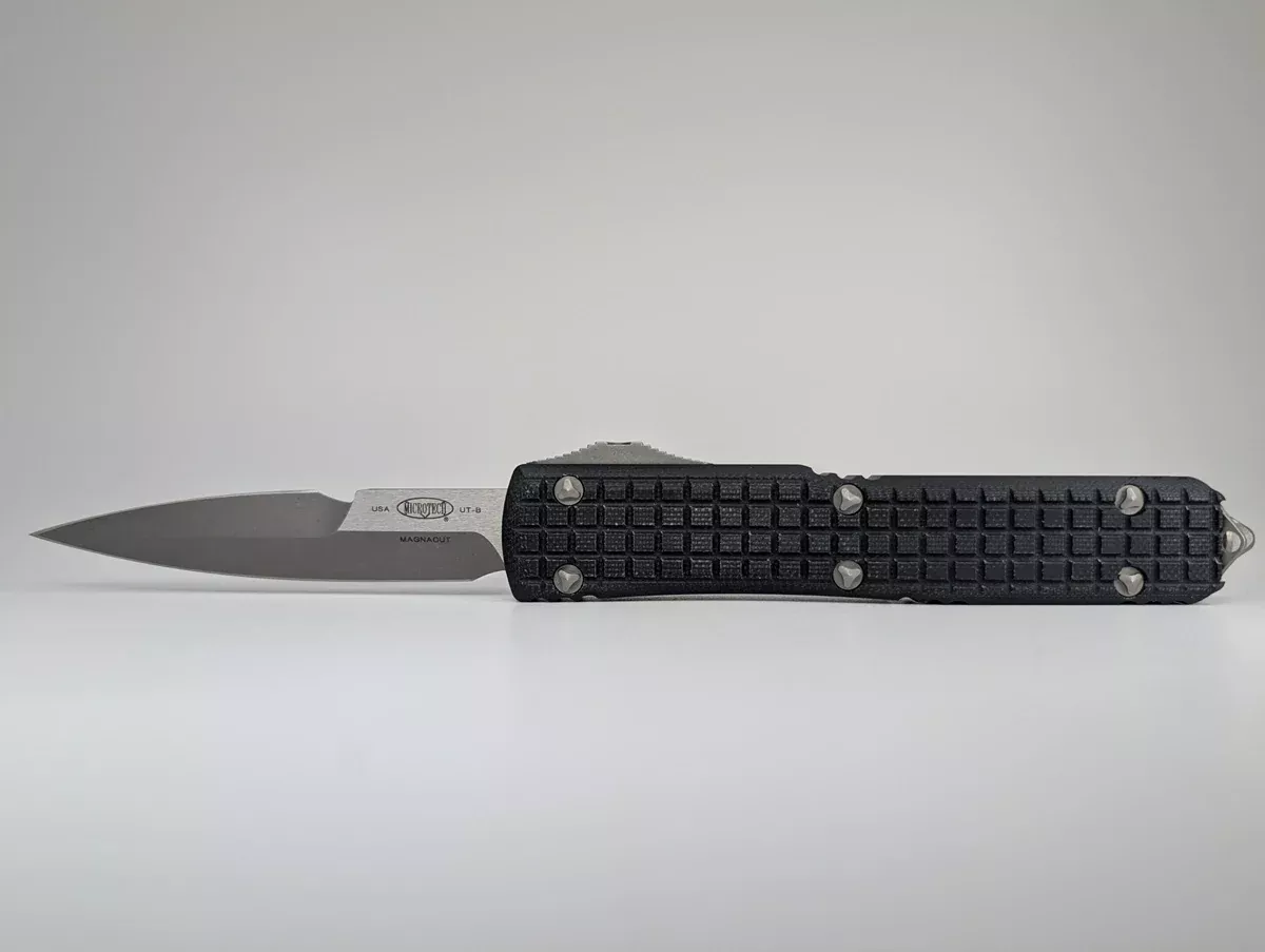 *Consignment* Microtech Ultratech Bayonet Black Frag G-10 Magnacut Blade Show 2023 Out the Front Knife
