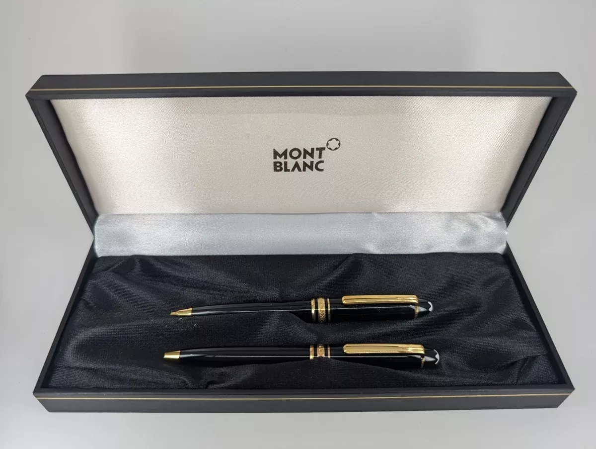 *Consignment* Montblanc Meisterstuck Ballpoint / Pencil Set Black with Gold Trim