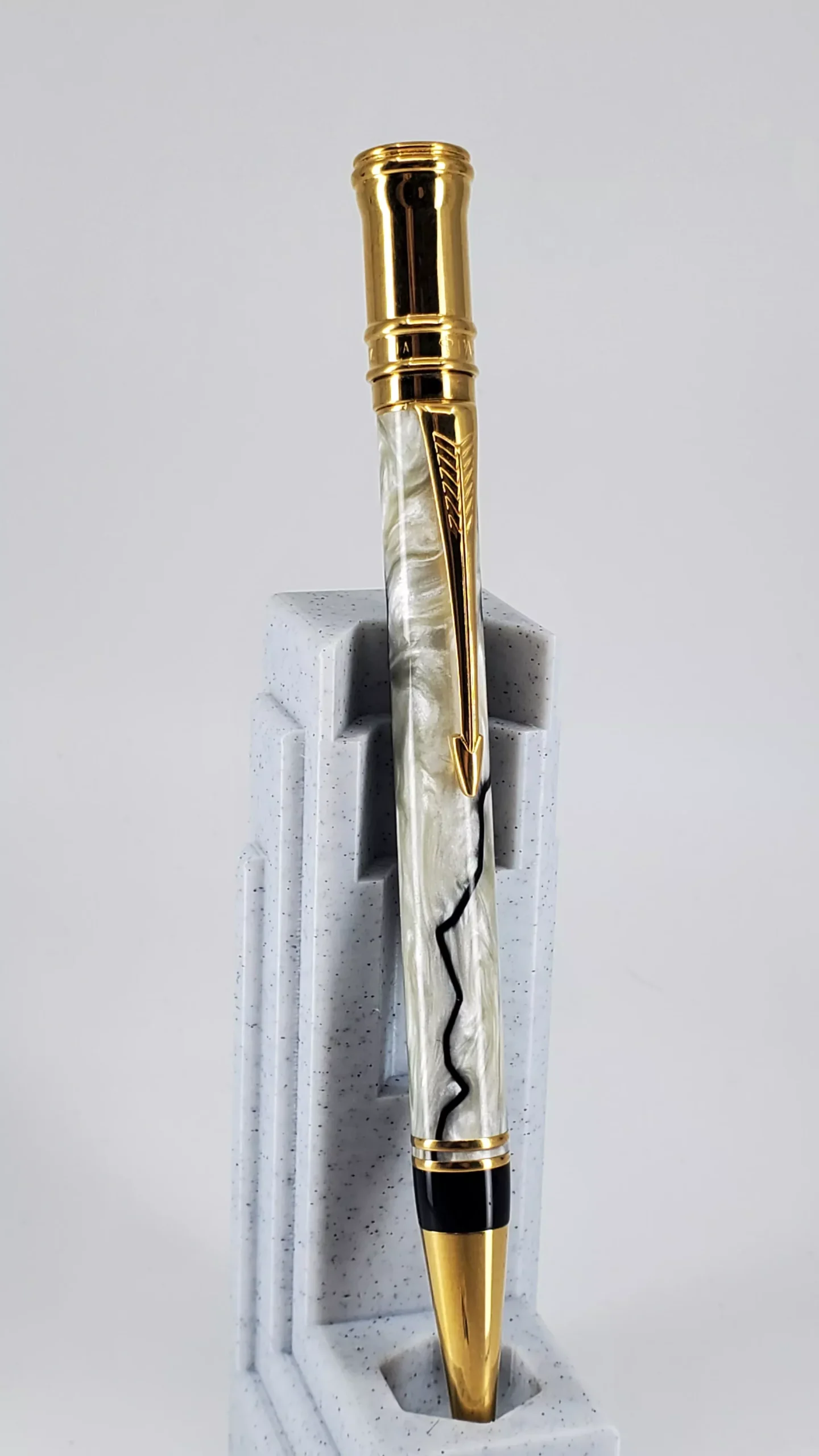 *Consignment* Parker Duofold Black & Pearl Ballpoint Pen