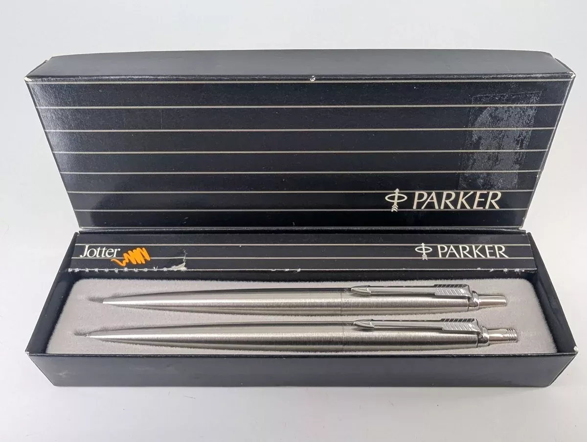 *Consignment* Parker Jotter Stainless Ballpoint / Mechanical Pencil Set
