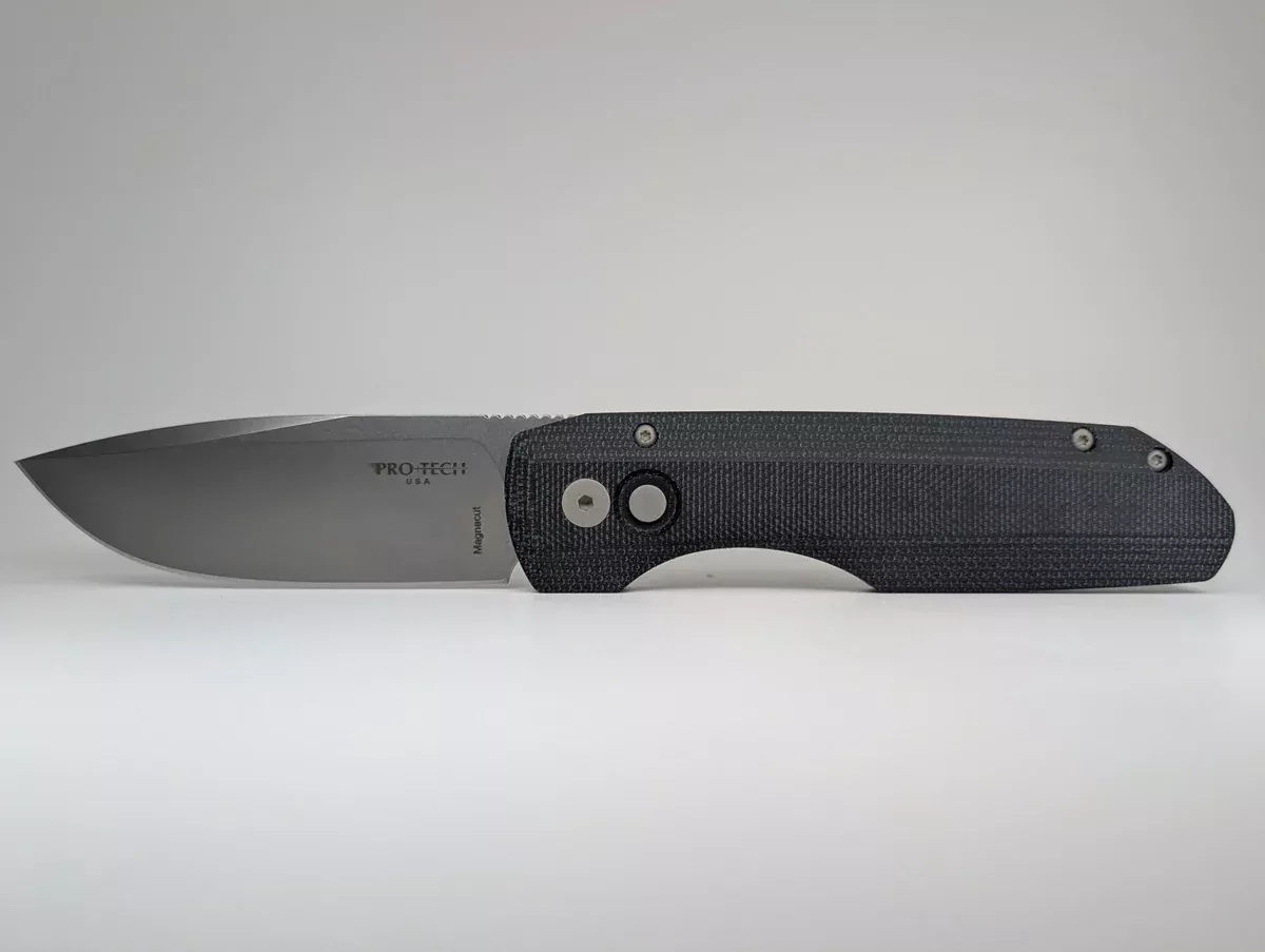 *Consignment* Protech x Vero Synapse Black Micarta / Aluminum / Stonewash Magnacut Auto Folding Knife