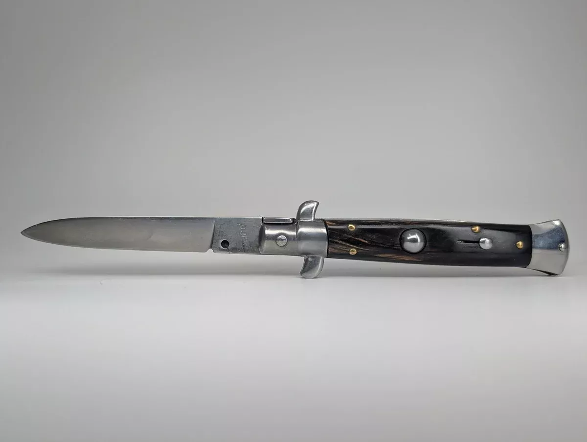 *Consignment* Rostfrei Italian Stiletto Horn Handle Auto Folding Knife