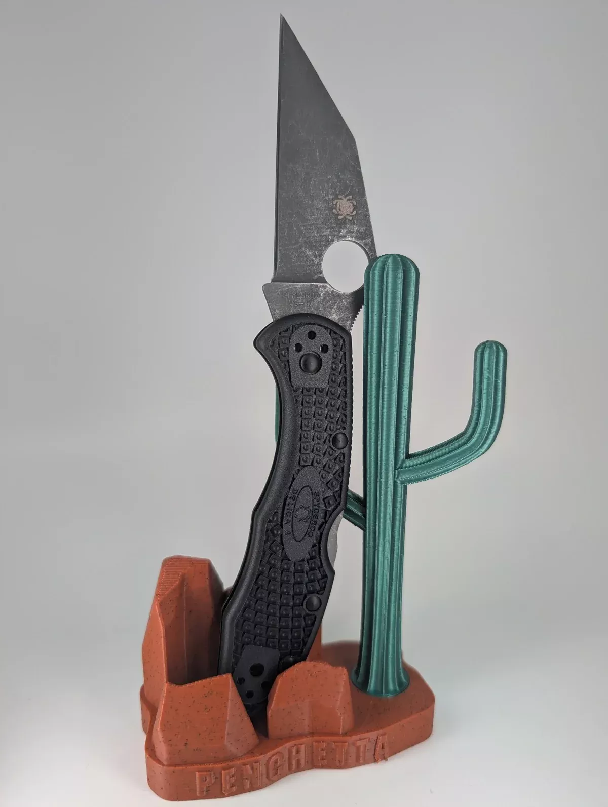 *Consignment* Spyderco Delica 4 Black Knives Plus Moded Folding Knife