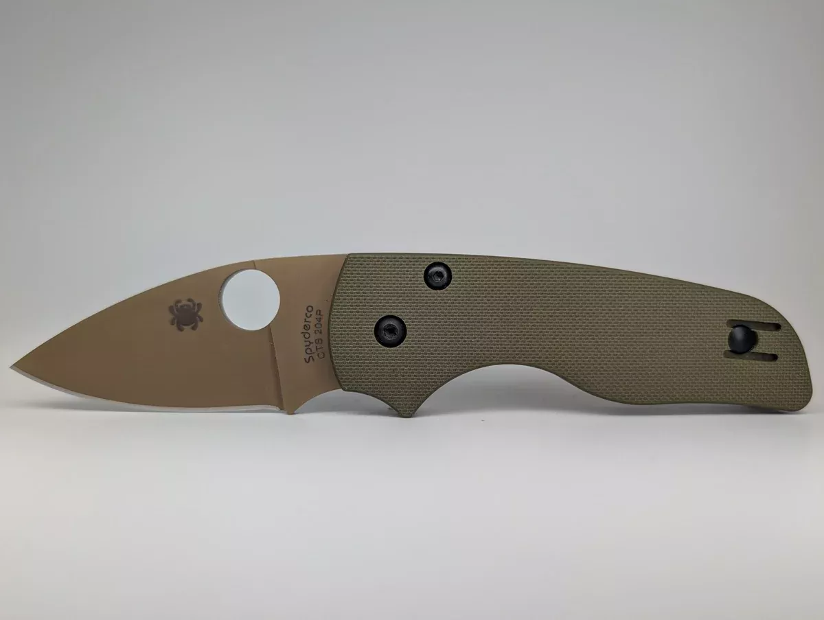 *Consignment* Spyderco x REC Exclusive Lil' Native OD Green G-10 Compression Lock Folding Knife