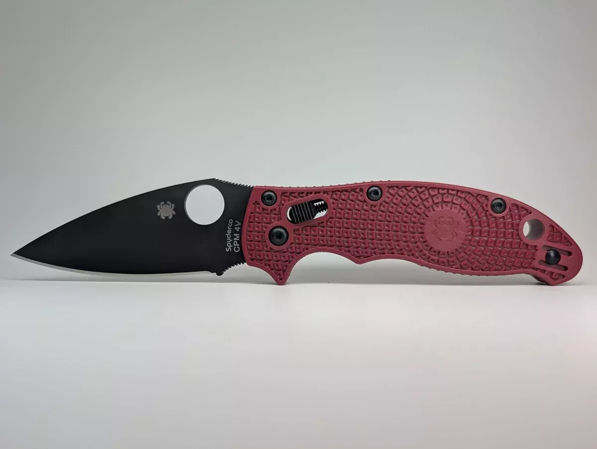*Consignment* Spyderco x St. Nick’s Knives Matrix 2 Red / Black CPM4V DLC Folding Knife