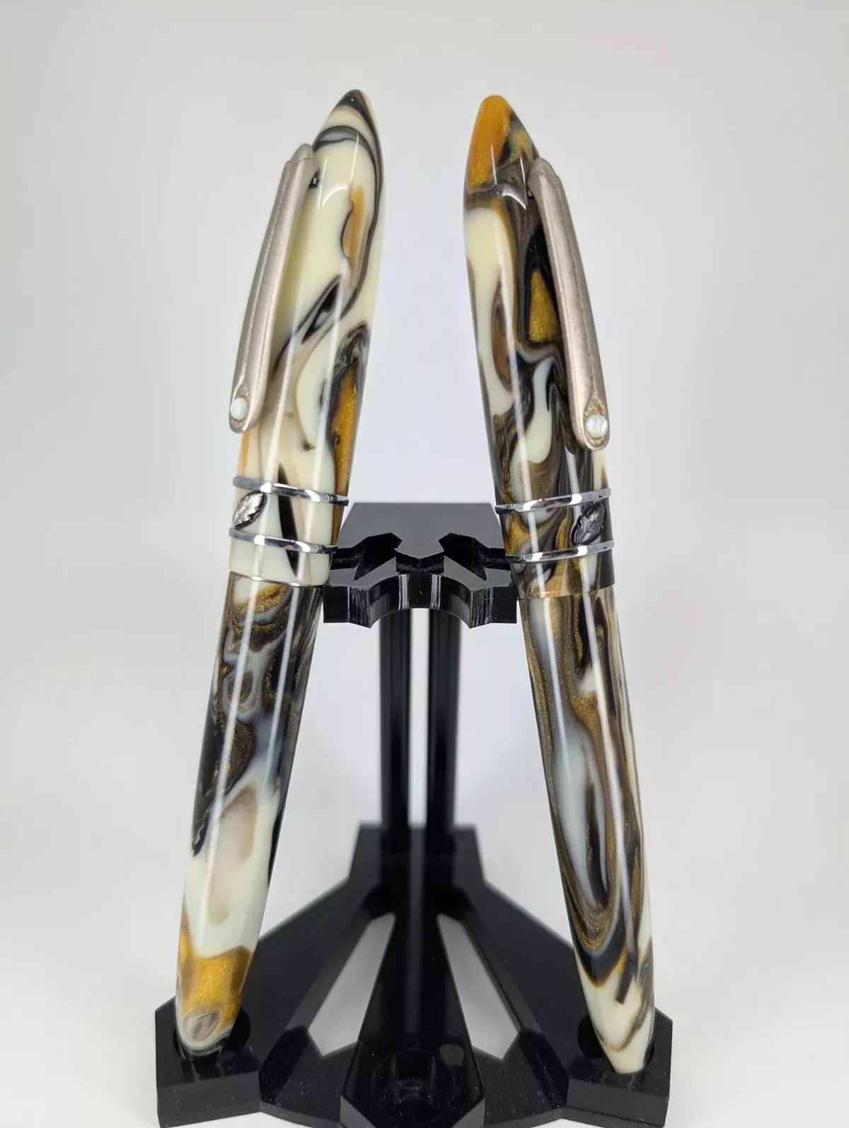 *Consignment* Stipula Model-T Pyrite Fountain Pen / Rollerball Pen Set