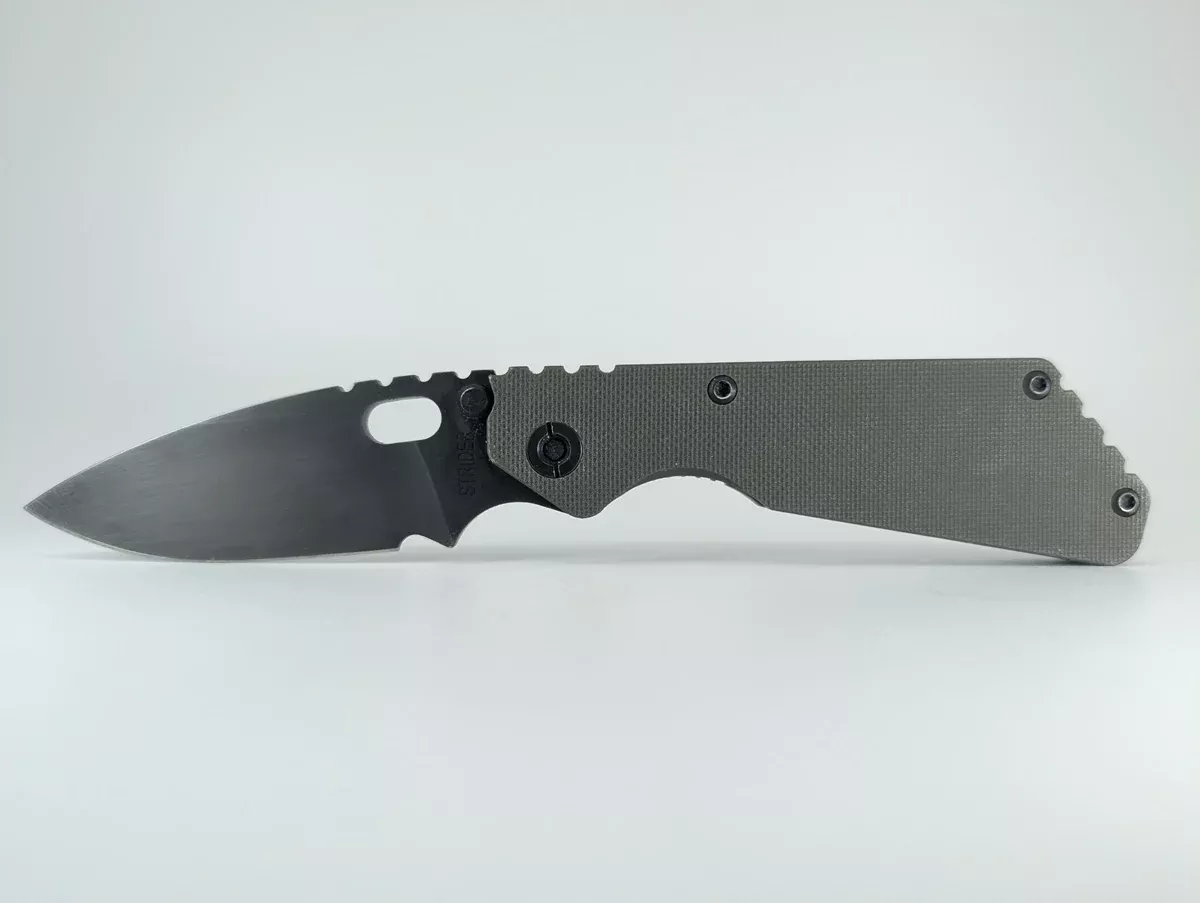 *Consignment* Strider Mini OD Green G10 / Titanium Tiger Camo Framelock Folding Knife