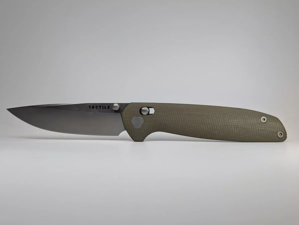 *Consignment* Tactile Knife Co. Maverick Green G-10 Crossbar Lock Folding Knife
