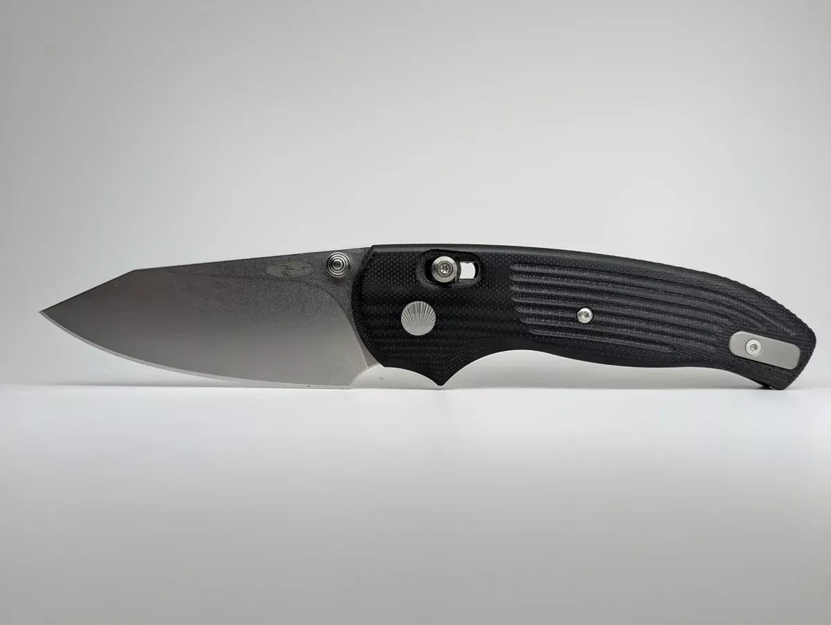 *Consignment* Three Rivers Manufacturing Shadow Jet Black G-10 River-Lok Folding Knife