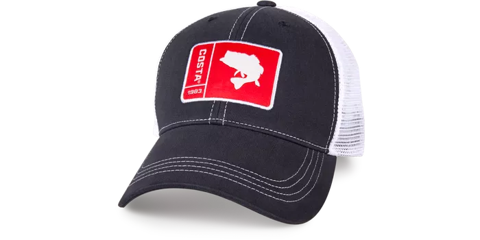Costa Del Mar Original Patch Bass Trucker Hat #HA65M