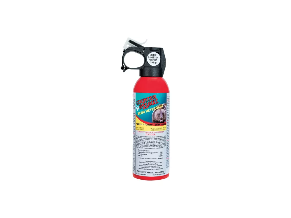 Counter Assault Bear Spray 810 oz Capsaicin 3240 ft w/ 2 Holsters