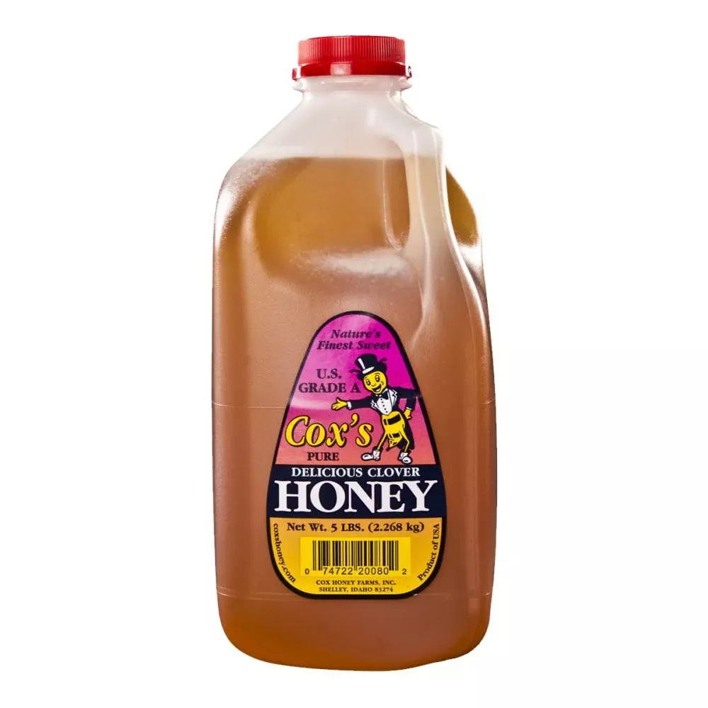 Cox’s Honey Liquid Honey Cox Grade 5 lb. Pail – 6 Pack