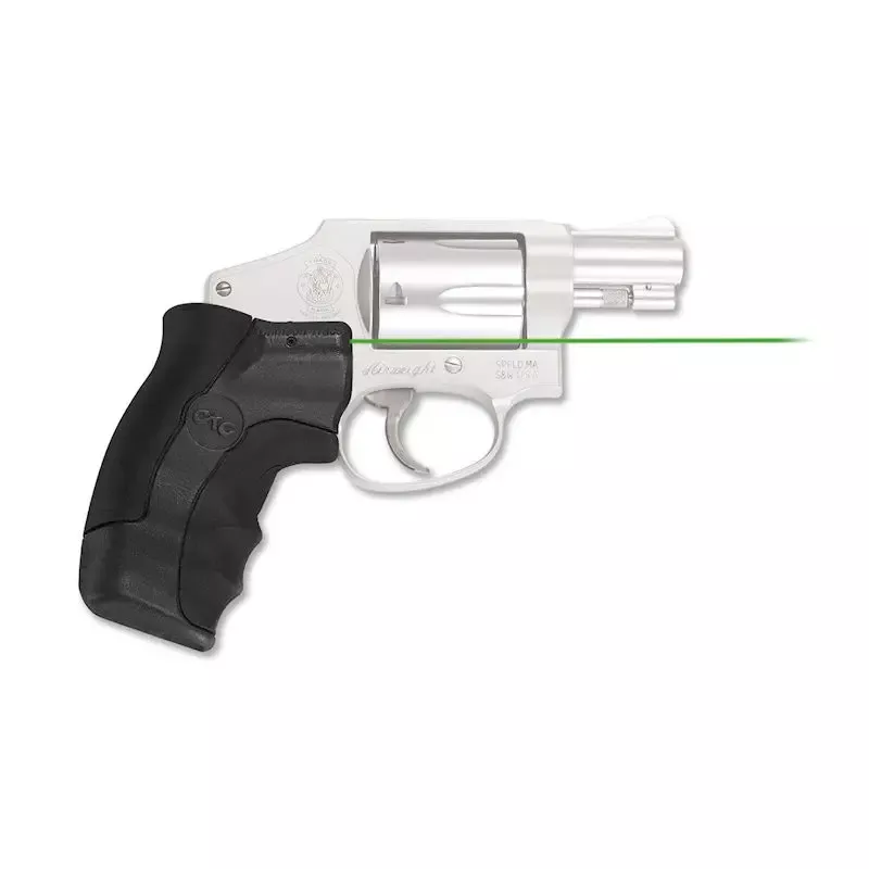 Crimson Trace Green Lasergrips for S&W J-Frame Round Butt Revolvers