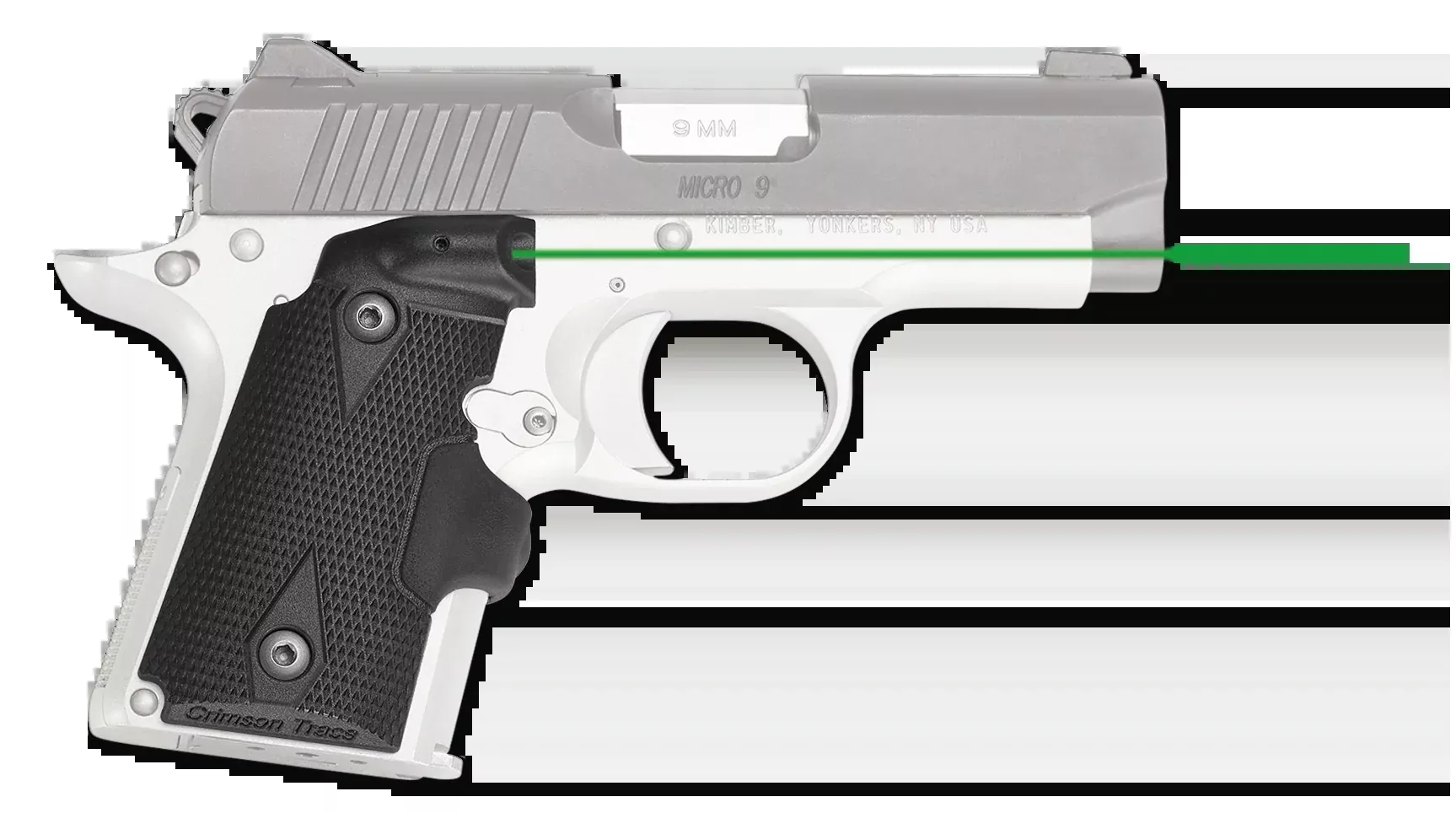 Crimson Trace Lasergrips Green Laser Sight for Kimber Micro 9, Black Polymer Grip – 0156201