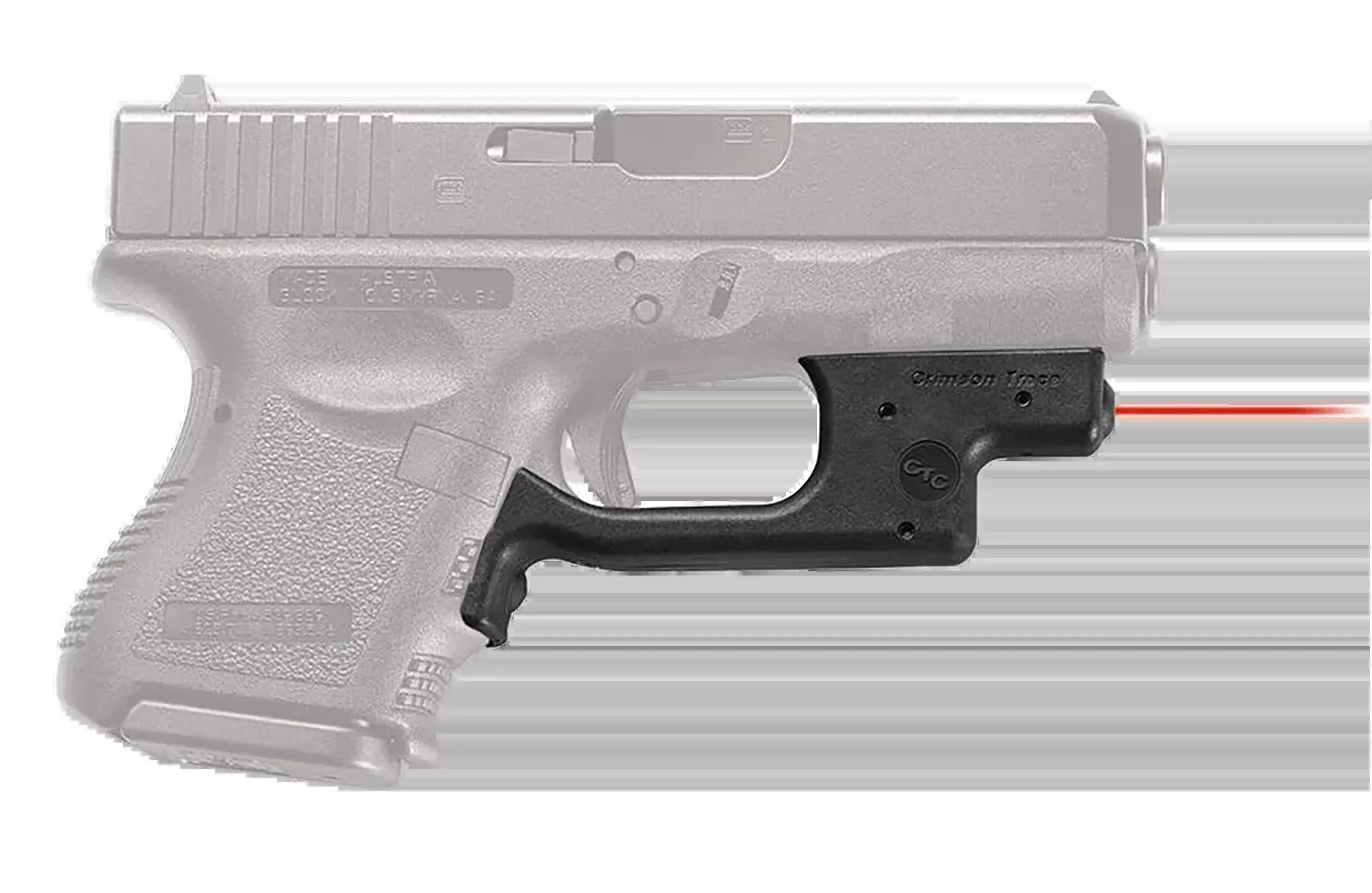 Crimson Trace Laserguard Red Laser Sight for Glock Compact & Subcompact Pistols, Black Polymer, 0123401