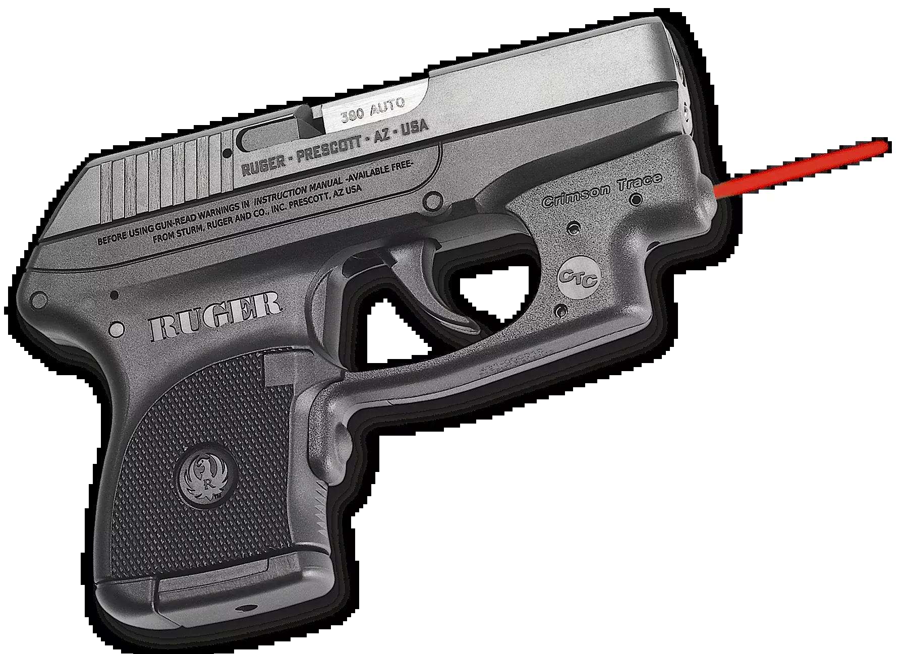 Crimson Trace Laserguard Red Laser Sight for Ruger LCP, Trigger Guard Mount – 0122501