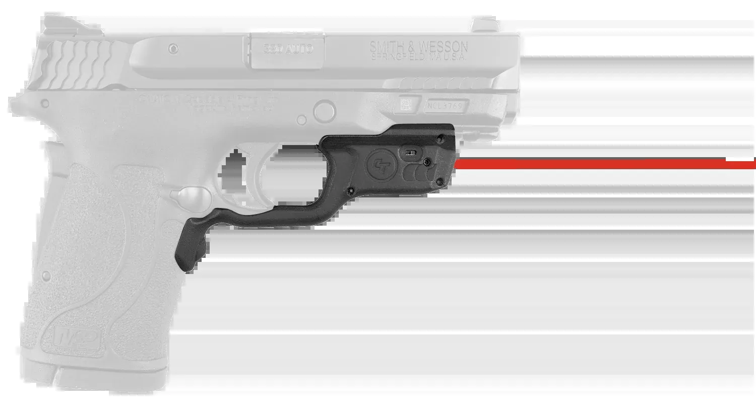 Crimson Trace Laserguard Red Laser Sight for S&W M&P EZ/22 Compact, Instinctive Activation 0198701