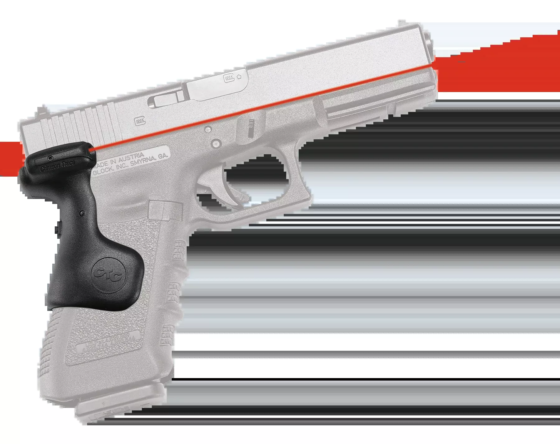 Crimson Trace LG-637 Lasergrips Red Laser Sight for Glock Full-Size Gen3/4/5, Instinctive Activation 0167101