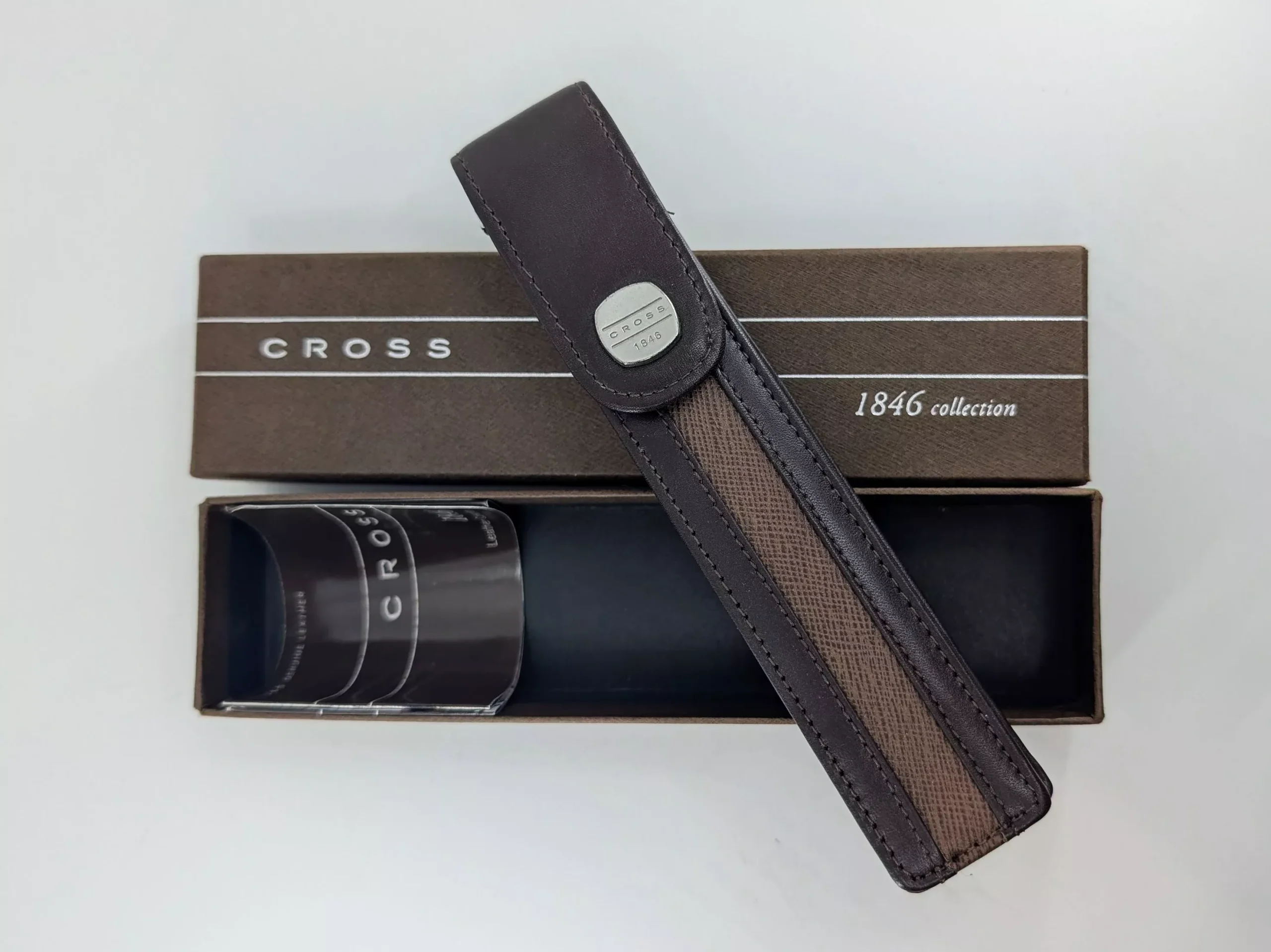 Cross 1846 Collection Brown Leather Single Pen case