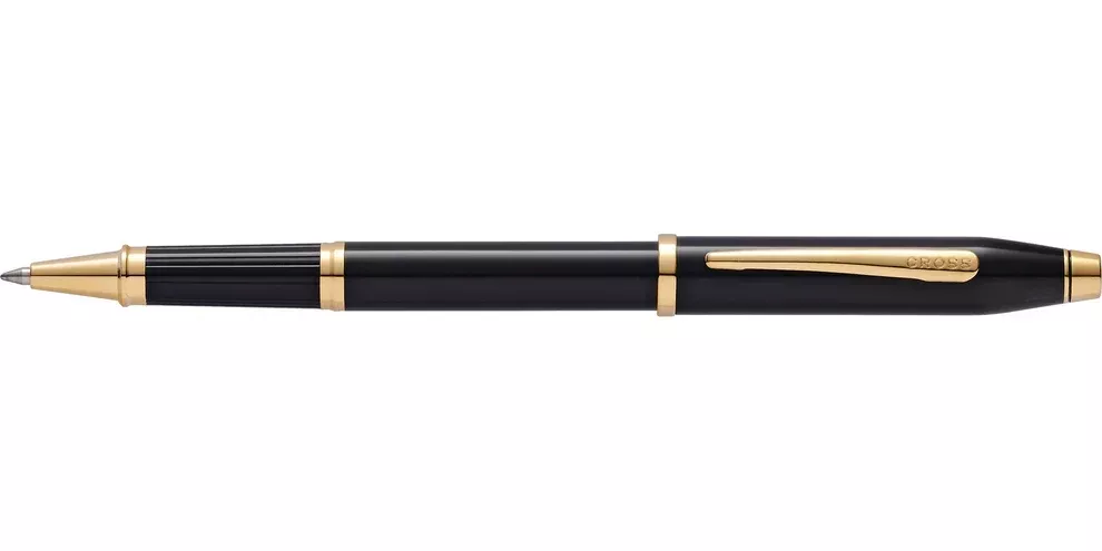 Cross Century II Black Lacquer Gold Accent Rollerball Pen