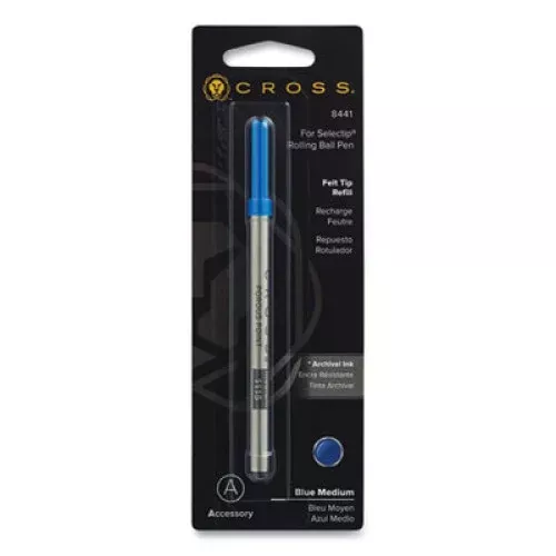 Cross Rollerball Refill 8441 Blue Medium Felt Tip