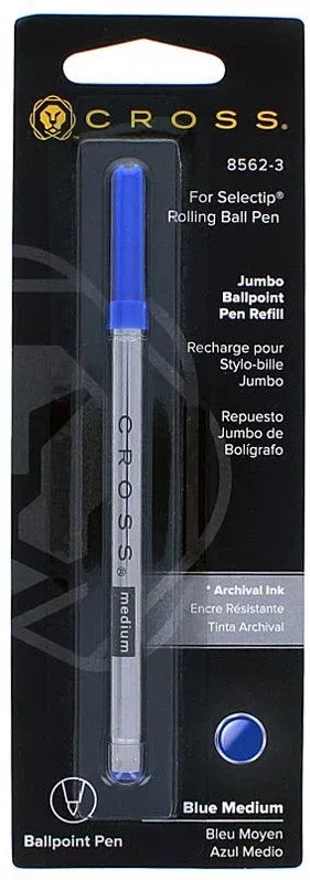 Cross Rollerball Refill 8562-3 Blue Medium