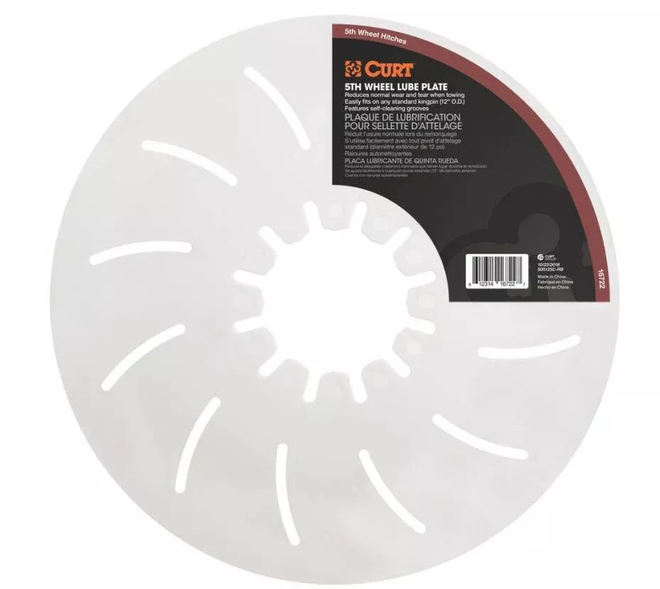 Curt 12" 5th Wheel Lube Plate• 16722