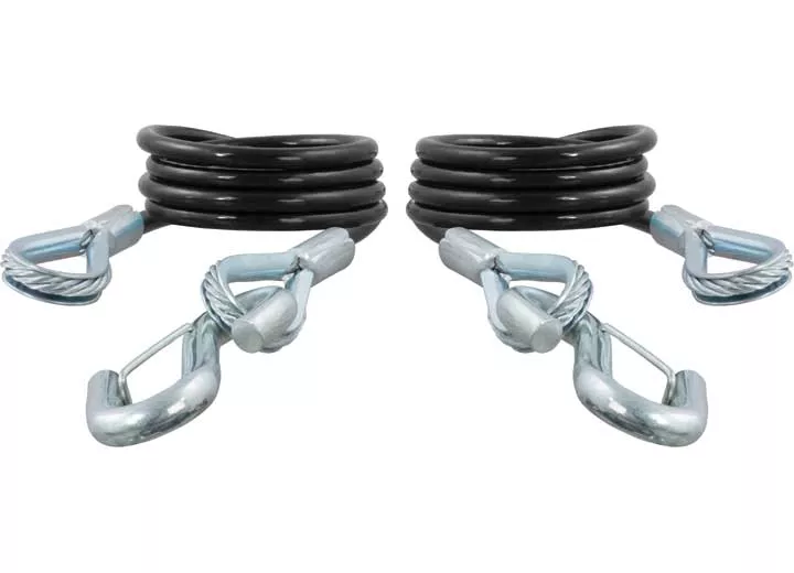 Curt 43-7/8″ Safety Cables with Two Snap Hooks, 3,500 LBS, Vinyl-Coated, 2-Pack• 80136
