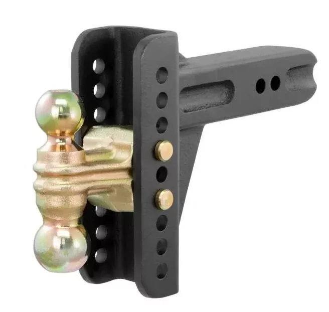 Curt Adjustable Channel Mount w/ Dual Ball, 2-1/2" Shank, 20K LBS, 6" Drop• 45902