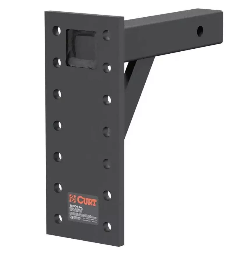Curt Adjustable Pintle Mount, 2" Shank, 10,000 Lbs, 13" High, 10" Long• 48341